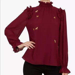 Ted Baker London Lohla dragonfly ruffle top